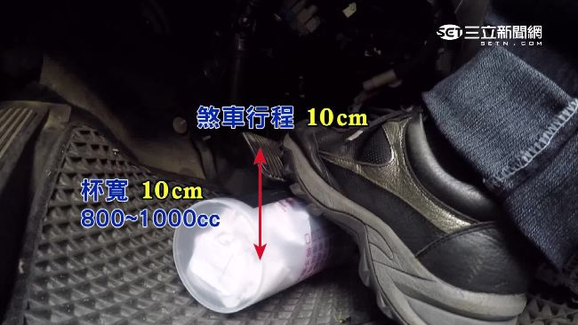 實測／這3種飲料杯　恐卡死煞車踏板