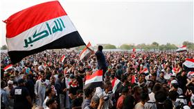 伊拉克抗議群眾／路透社／達志影像