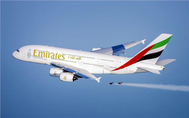 阿聯酋獨家A380飛桃園機場