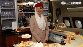 阿聯酋航空A380機上貴賓休息室。（圖／記者簡佑庭攝影）