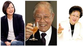 蔡英文、李登輝、呂秀蓮（合成圖／美聯社／達志影像、呂秀蓮FB、蔡英文FB）