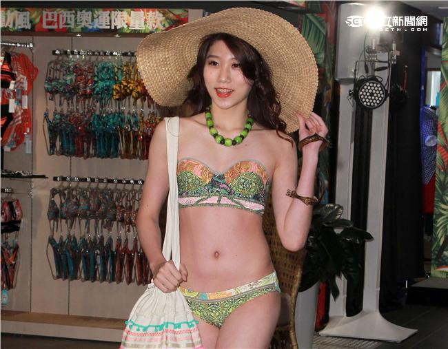 2016春夏比基尼泳裝，推出四大系列-馬甲派對、摩洛哥異國風、街頭時尚運動風與巴西奧運限量款。（記者邱榮吉/攝影）