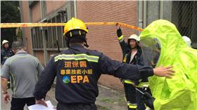JD
台大實驗室疑氟氣外洩（1）
台灣大學物理系所實驗室7日下午發生火警，疑似造成
氟氣外洩，警消獲報後派大批人馬抵達現場，初步了解
，該氣體疑具有毒性，現已通報毒化災小組到場檢測。
（民眾提供）
中央社記者劉建邦傳真 105年5月7日