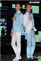 MTV「最強音」演唱會最強嘻哈之夜主持人廖允杰、夏和熙。（記者邱榮吉/攝影）