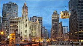 芝加哥興建玻璃空中纜車Chicago SkyLine。（圖／翻攝自每日郵報）