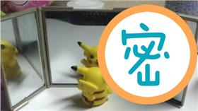 皮卡丘照鏡子出現靈異現象（圖／翻攝自おとなし@otonashi971推特）
