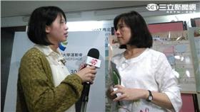 ▲教育局主秘廖文靜受訪講何嘉仁超收