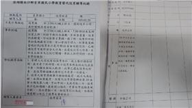 ▲陳姓役男獎懲輔導記錄（圖／吉貝國小提供）