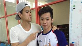 翻滾吧男孩進奧運前 彭于晏到國訓打氣（取自導演林育賢臉書）