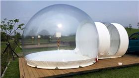 泡泡屋,透明,餐廳,住宿,露營,星空
圖／翻攝自淡水巴黎 新北市八里文化公園露營區 Campinginbali粉絲專頁