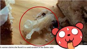 保險套,蛋糕,橡膠手套,指套,塑膠 圖／翻攝自英國《鏡報》