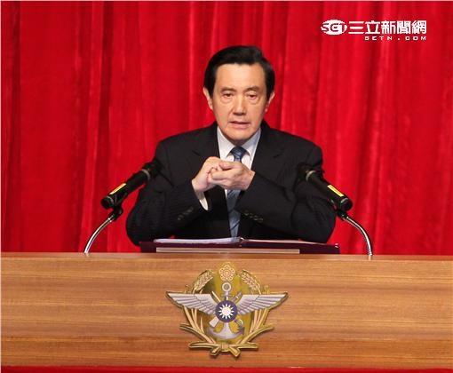 總統馬英九（17）日上午到國防部進行任內「最後巡禮」，致詞中歷數自己歷年的政績。（記者邱榮吉/攝影）