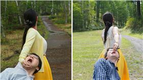 洪浩雲kuso牽手照　（圖／翻攝自洪浩雲臉書）