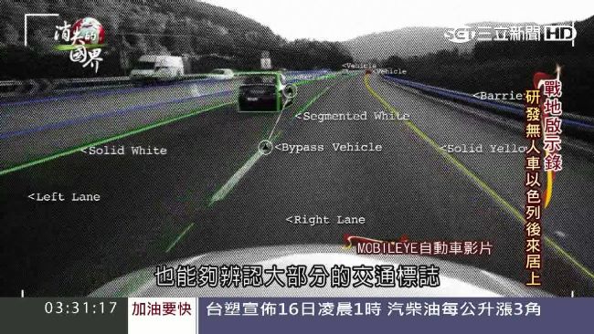 以色列後來居上　無人駕駛系統都靠它