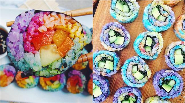 自製「彩虹壽司」讓野餐、便當更繽紛