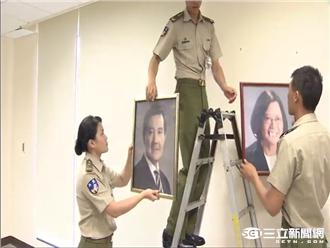 影／蔡英文總統上任　軍方更換肖像照
