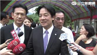 賴清德返新北萬里　遭抗議民眾撒冥紙