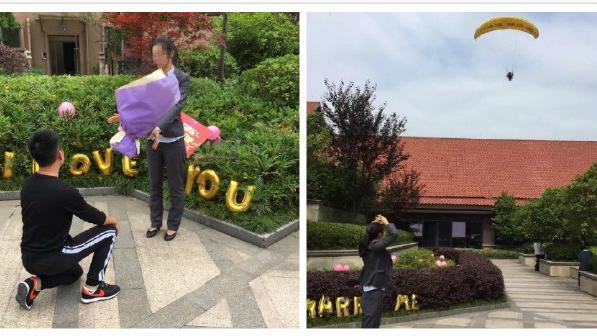滑翔翼求婚男糗卡樹上　慘遭女友拒絕
