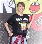 阿喜出席海綿寶寶聯名路跑記者會。（記者邱榮吉/攝影）