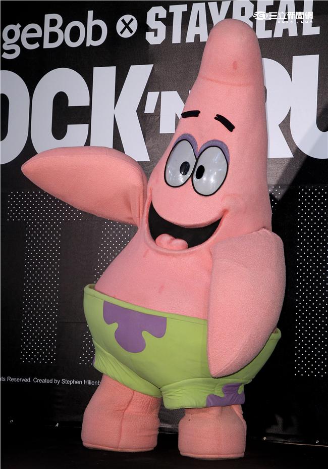 阿喜出席海綿寶寶聯名路跑記者會。（記者邱榮吉/攝影）