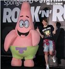 阿喜出席海綿寶寶聯名路跑記者會。（記者邱榮吉/攝影）