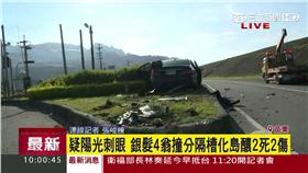 賓士,槽化島,高爾夫,自撞,車禍