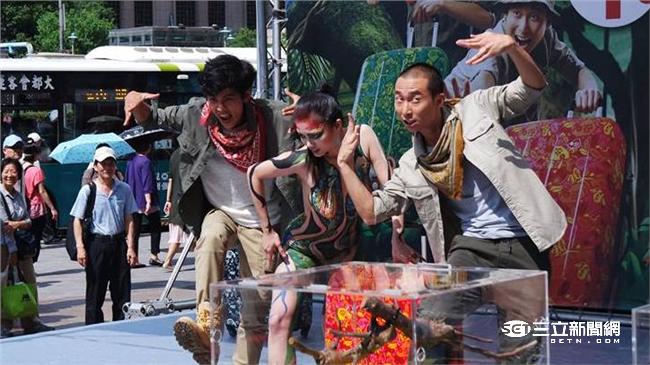 裸女變色龍吸睛！浩翔艷陽下熱舞爭奪