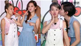 演藝圈超麻吉姊妹淘郭書瑤、曾之喬，首度合體「超集好朋友」集點活動。（記者邱榮吉/攝影）