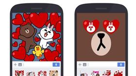 ▲影／LINE貼圖放大了！熊大&兔兔擠爆手機螢幕（圖／LINE）