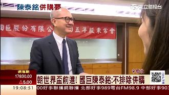朝世界盃前進！國巨陳泰銘不放棄併購