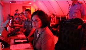 蔡英文,小英,共軍,海軍,空軍,警戒,台海,國軍,軍人,軍隊,聯合作戰指揮中心,裝甲憲兵營,衡山指揮所-圖／軍聞社提供