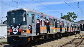 熊本熊彩繪列車。（圖／翻攝自熊本電気鉄道臉書粉絲頁）