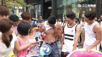 影／有鮮肉！飛魚高校生街頭泳裝嗨爆