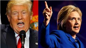 川普、希拉蕊（圖／路透社／達志影像）