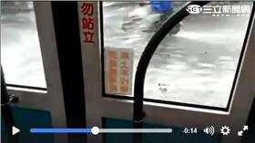台中大雨 公車專用道積水