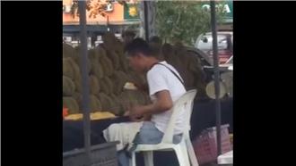 LINE流傳　榴槤賣家吐口水再包裝