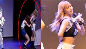 翻攝自YOUTUBE截圖 MOMO衣服爆開 合成圖