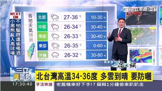 明日多雲到晴　中南部注意短暫雷陣雨