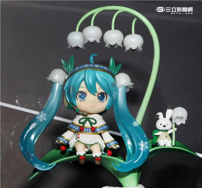 「看得見的聲音：初音未來」特展，黏土人、初音未來。（記者邱榮吉/攝影）