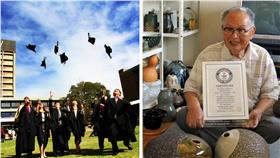 最老畢業生－合成圖／左翻攝自FLICKR、右翻攝自產經新聞