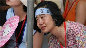 華航空服員罷工抗爭現場、抗議（圖／記者林敬旻）