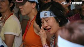 華航空服員罷工抗爭現場、抗議（圖／記者林敬旻）