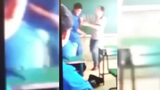 不小心打翻筆電　師暴怒揮「右鉤拳」