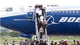 小英,總統專機(中央社)
