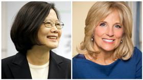 蔡英文、美國第二夫人吉爾拜登（Jill Biden）（圖／維基百科）