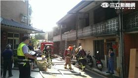 王男疑開瓦斯點火引氣爆送醫急救（翻攝畫面）