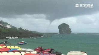 熱對流旺盛！墾丁外海驚見巨大水龍捲