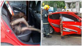 加油站,爆炸,手機,燃燒,灼傷 圖／翻攝自Sin Chew Daily 星洲日報　Twitter