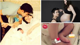 圖翻攝自李茂微博　弦子　生小孩