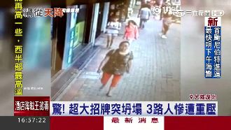 「豆渣招牌」突崩塌　女逛街遭砸亡